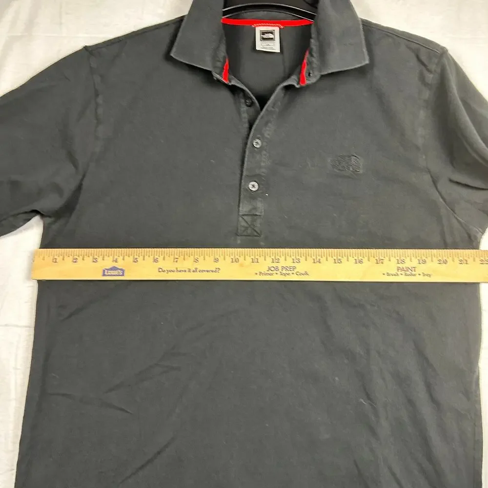 The North Face Men’s Pique Polo Shirt, Solid Black, Embroidered Logo, Size Large